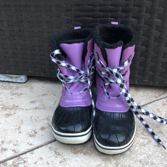 girls purple snow boots